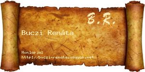 Buczi Renáta névjegykártya